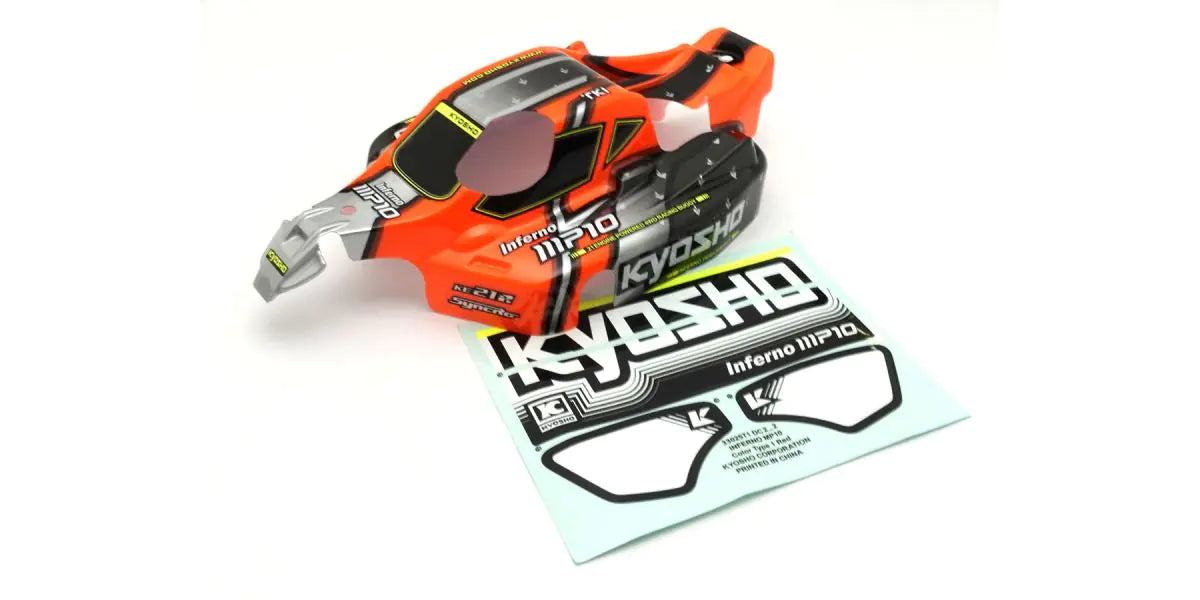 Kyosho IFB119RD Inferno MP10 r/s decoration body set (red) - BanzaiHobby