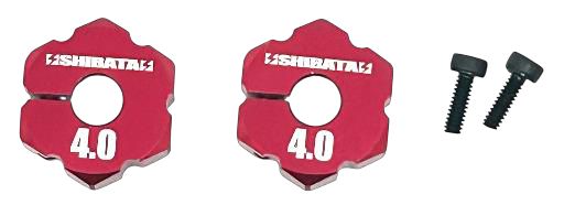 (PO JUL 2026) SHIBATA R31S135RD GRK Clamp-Type Racing Hub. 4mm Thick (Red) - BanzaiHobby