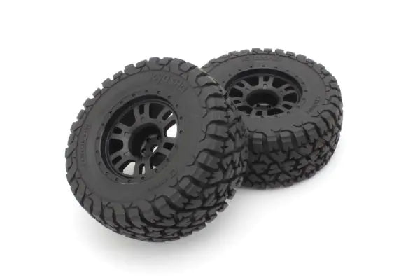 Kyosho KBTH002BK Glued Tire&Wheel Set2.4"(KB10L/Black/2pcs) - BanzaiHobby