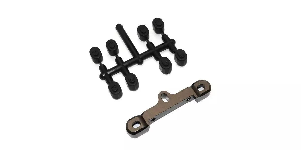 Kyosho LA432 Aluminum Front Suspension Holder (FF/Gunmetallic/ZX7.5) - BanzaiHobby