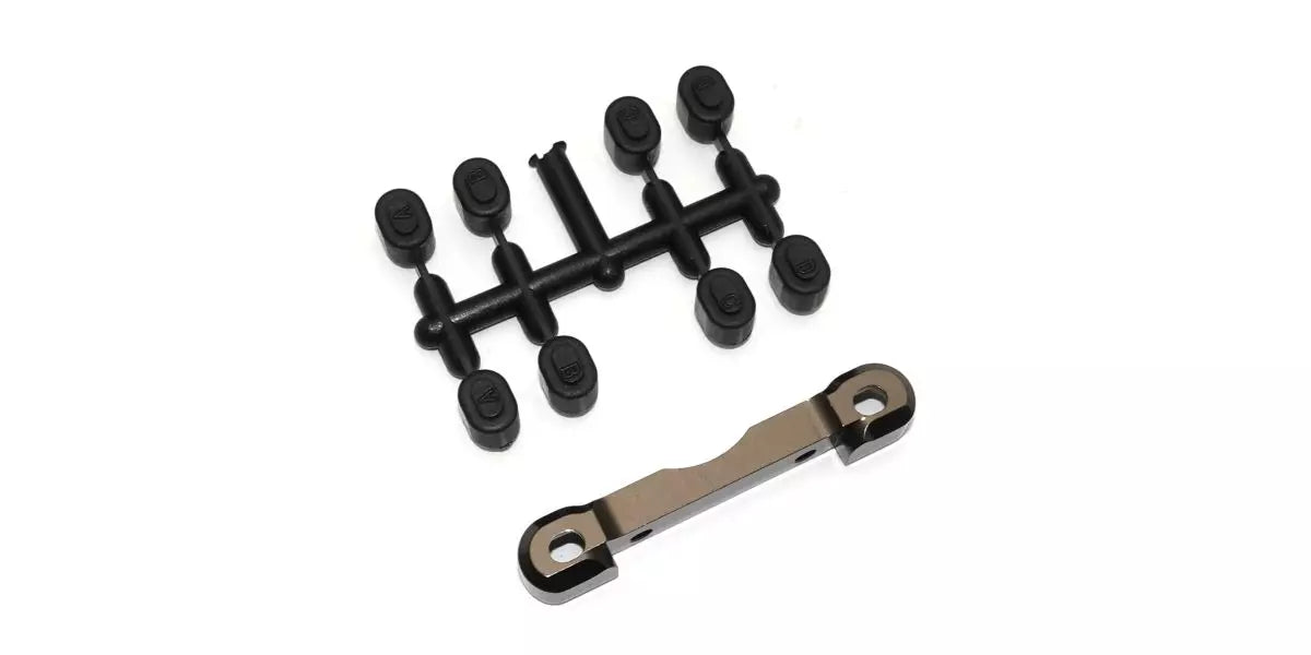 Kyosho LA433 Aluminum Front Suspension Holder (FR/Gunmetallic/ZX7.5) - BanzaiHobby