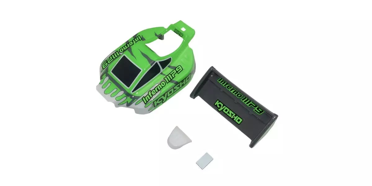 Kyosho MBB03WGR Body Set (Inferno MP9 TKI3 White/Green) - Kyosho Banzai Hobby