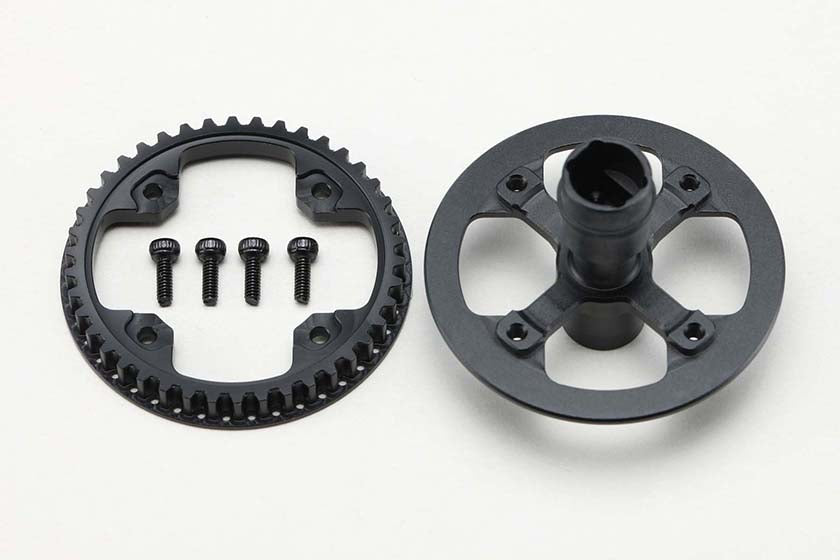 Yokomo MS-501M-2 Aluminum Spool (Solid Axle) with 42T Pulley for MS2.0 - BanzaiHobby