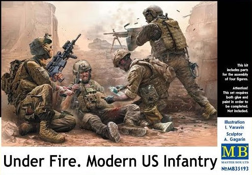 Master Box MSB35193 1/35 Under Fire. Modern US Infantry - BanzaiHobby