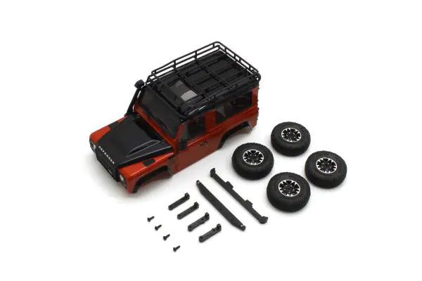 Kyosho MXBT10MO MX-01 Land Rover Defender 90 Adventure Phoenix Orange / Santorini Black - BanzaiHobby