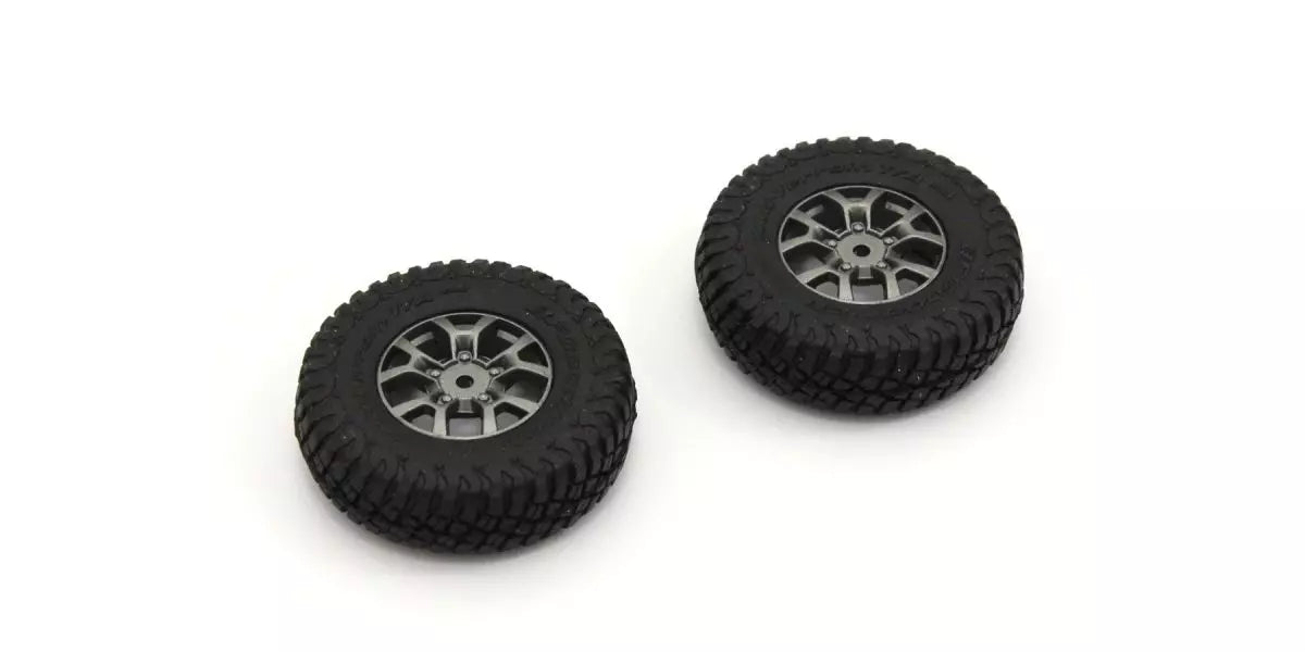Kyosho MXTH002B Premounted Tire and Wheel Set (2 pieces) for Suzuki Jimny Sierra - BanzaiHobby