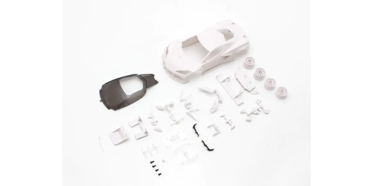 Kyosho Kyosho MZN215 CHEVROLET CORVETTE C8.R White body set(w/Rim for RWD) - BanzaiHobby