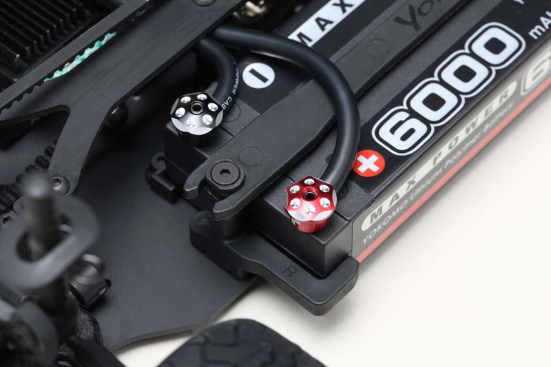 Yokomo RP-121P4 Aluminum Battery Plug Cap Set Φ4 (Red/Black) - BanzaiHobby