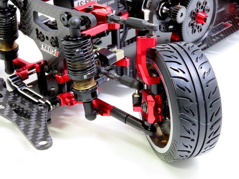 Wrap-Up Next 0682-FD GX Knuckle V4 / High Upper Extension Set (Black) - BanzaiHobby