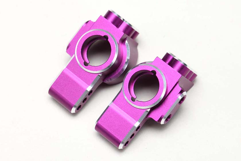 Yokomo RD-415ARP Aluminum Rear Hub Carrier for RD2.0/SD3.0 Purple - BanzaiHobby
