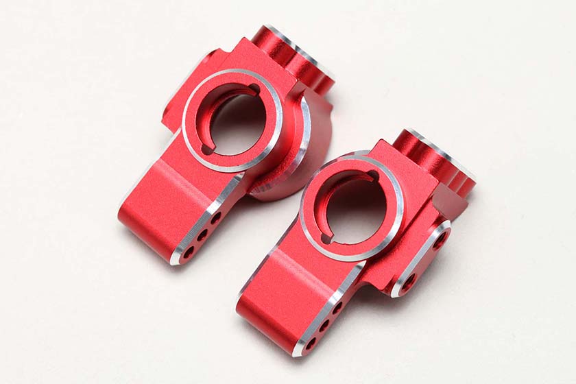 Yokomo RD-415ARR Aluminum Rear Hub Carrier for RD2.0/SD3.0 Red - BanzaiHobby