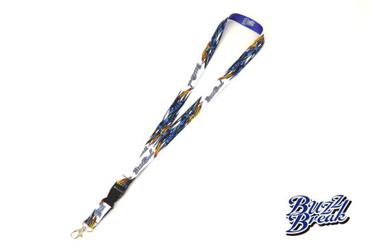 OVERDOSE BB-NS-001 BuzzBreak Neck Strap (Blue x White) - BanzaiHobby