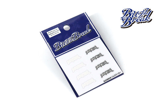 OVERDOSE BB-ST-010 Rim sticker with Cut Lettering (BuzzBreak Graffiti Type/White and Black) - BanzaiHobby