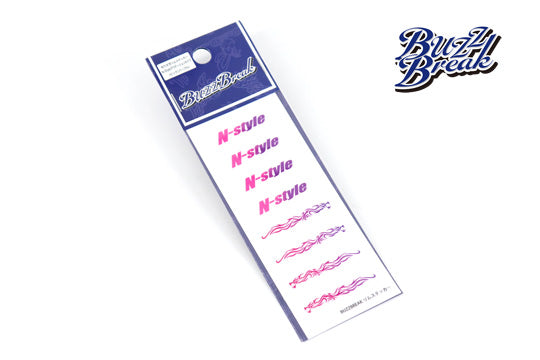 OVERDOSE BB-ST-015 Cut-out Letter Rim Sticker (N-style Gradation/Pink and Purple) - BanzaiHobby