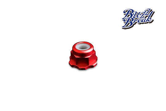 OVERDOSE BB-LN-002 BuzzBreak BB Lock Nut (Red/4pcs) - BanzaiHobby