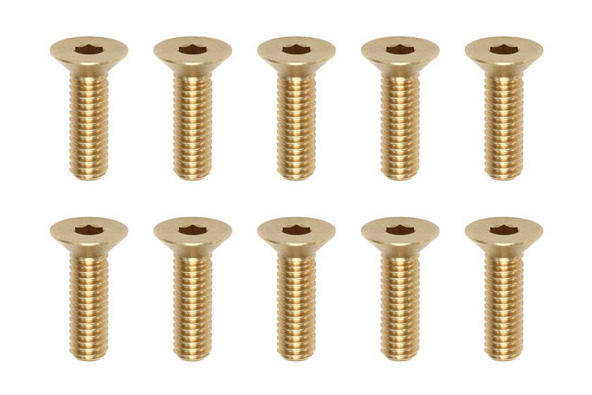RP-042-10BA High-Precision Cutting Brass Flat Head Screw M3 x 10 mm