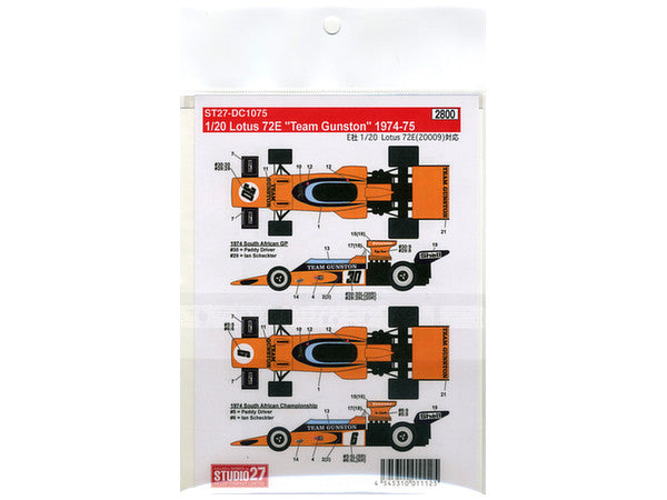Studio27 DC1075 1/20 Lotus 72E Team Gunston - BanzaiHobby