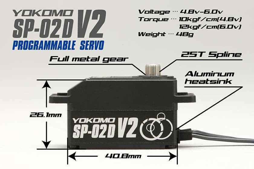 Yokomo SP-02DV2A SP-02D version2 Programmable Steering servo for Drift - BanzaiHobby