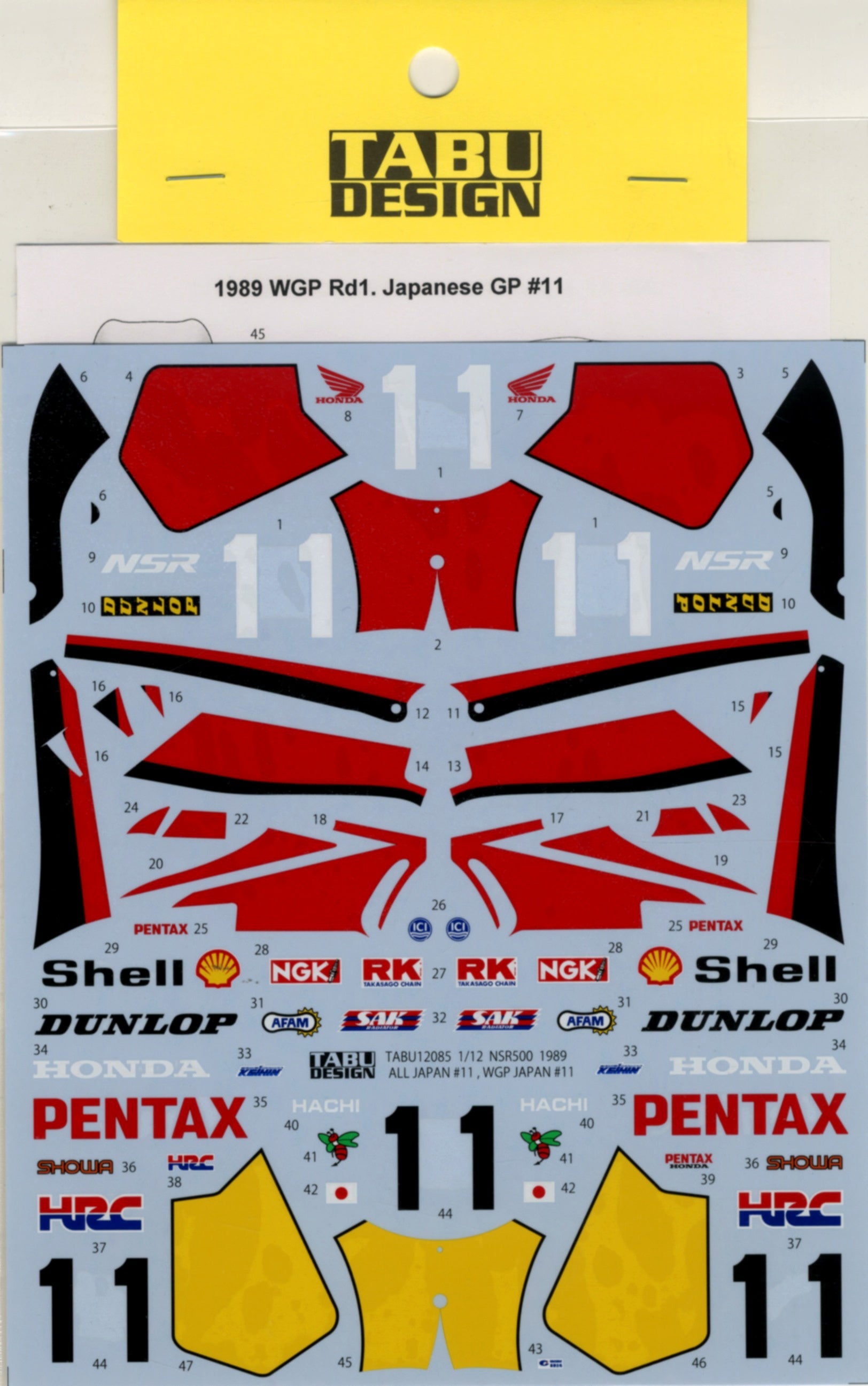 Tabu Design 12085 1/12 NSR500 WGP1989 - BanzaiHobby