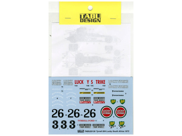 Tabu Design 20139 1/20 Tyrrell 004 "LS" South Africa - BanzaiHobby