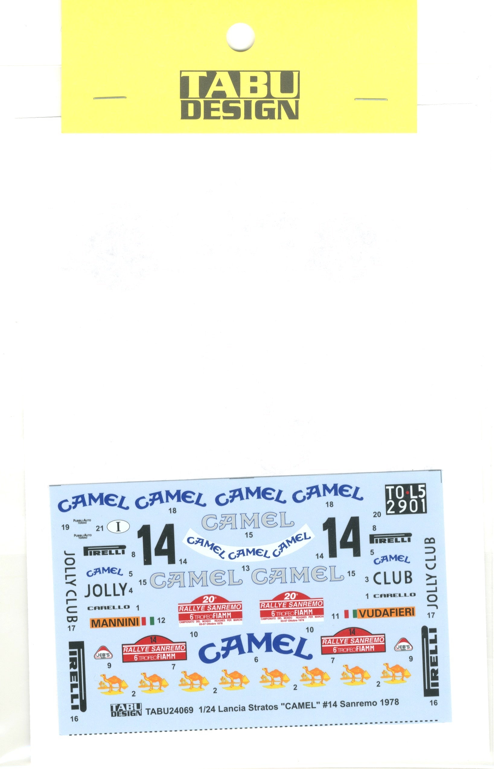 Tabu Design TABU24069 1/24 Lancia Stratos #14 Sanremo 1978 (for Hasegawa) - BanzaiHobby