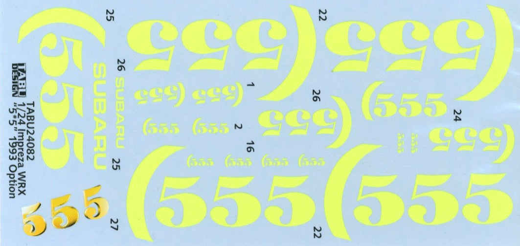 Tabu Design TABU24082 1/24 Impreza WRX 55 1933 Option (for Hasegawa) - BanzaiHobby