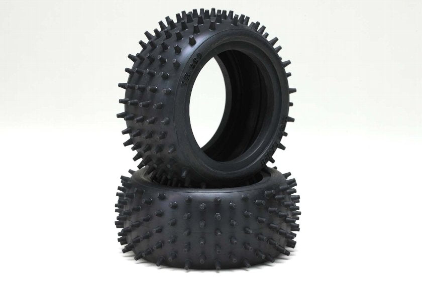Yokomo TR-380 2.2-inch rear super low-height spiked tires - BanzaiHobby