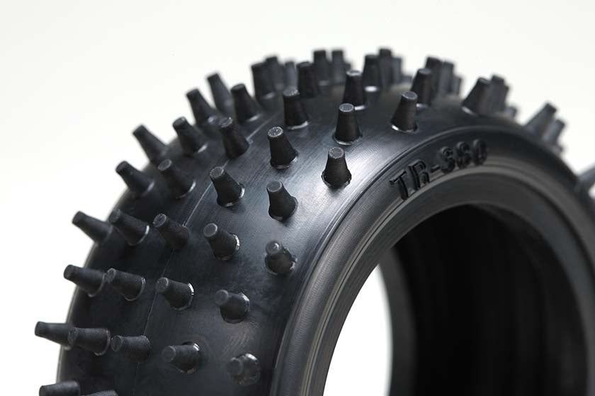 Yokomo TR-380 2.2-inch rear super low-height spiked tires - BanzaiHobby