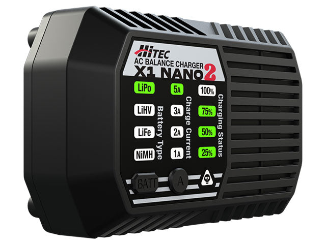HiTEC 44366 AC Balance Charger (X1 NANO 2) - BanzaiHobby