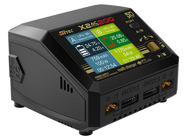 HiTEC 44348 Multi Charger X2 AC PLUS 200 - BanzaiHobby