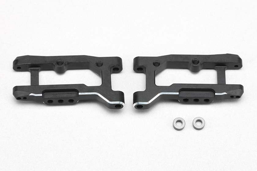 Yokomo Y2-008RAW Aluminum Rear H Arm (For weight loading/Short) - BanzaiHobby