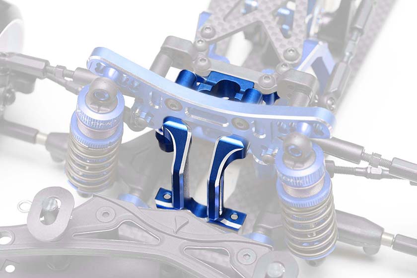 Yokomo Y2-302DBL Integrated Aluminum Lightweight Front Bulkhead for RD/SD Series (Blue) - BanzaiHobby