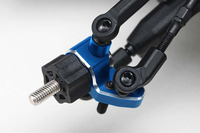 Yokomo Y2-415SABL Aluminum Lightweight SP Steering Block For RD/SD Series (Blue) - BanzaiHobby