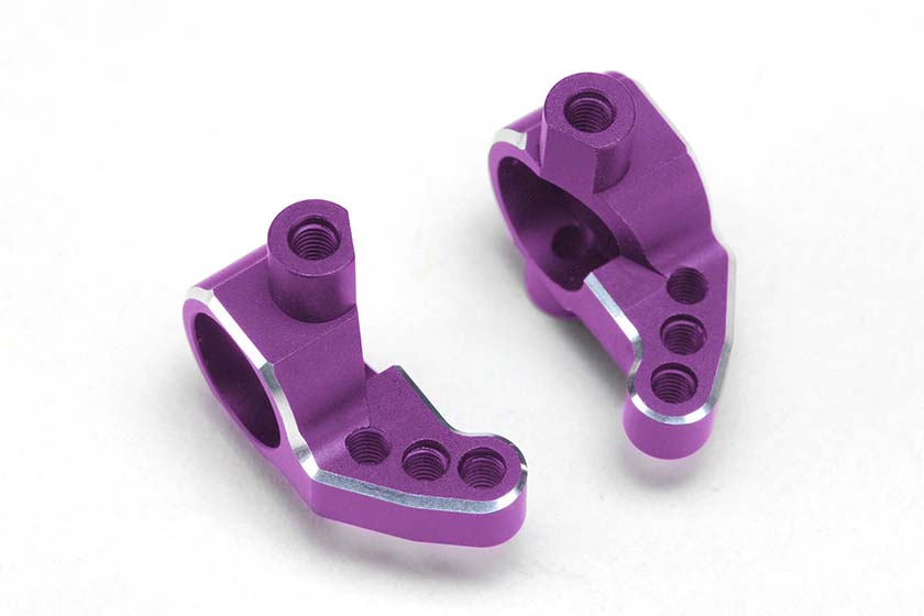 Yokomo Y2-415SAP Aluminum Lightweight SP Steering Block For RD/SD Series (Purple) - BanzaiHobby