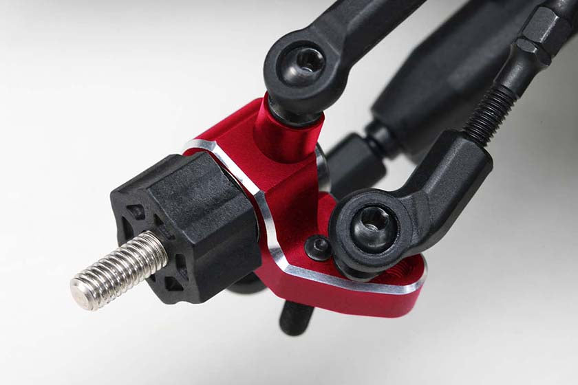 Yokomo Y2-415SAR Aluminum Lightweight SP Steering Block For RD/SD Series (Red) - BanzaiHobby
