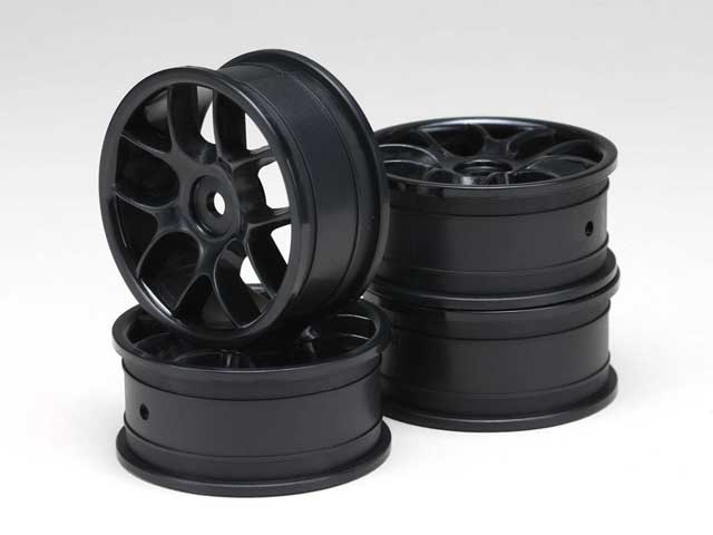 YOKOMO TW-5212B Touring Car 10 Spokes Medium Narrow Wheel (Black/4 pcs) Offset 0mm - BanzaiHobby