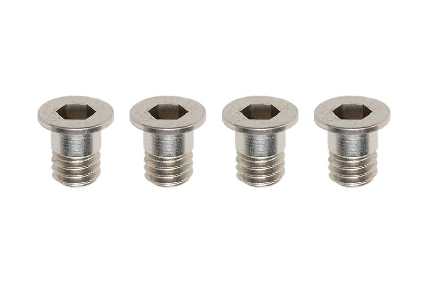 Yokomo ZC-F34SS M3x4mm FH Stepped Socket Screw (Silver/1.7mm) for MS2.0, Pack of 4 - BanzaiHobby