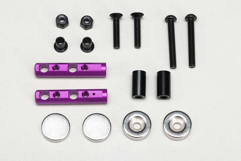 Yokomo ZS-016MGRP Magnet Rear Body Mount Purple - BanzaiHobby