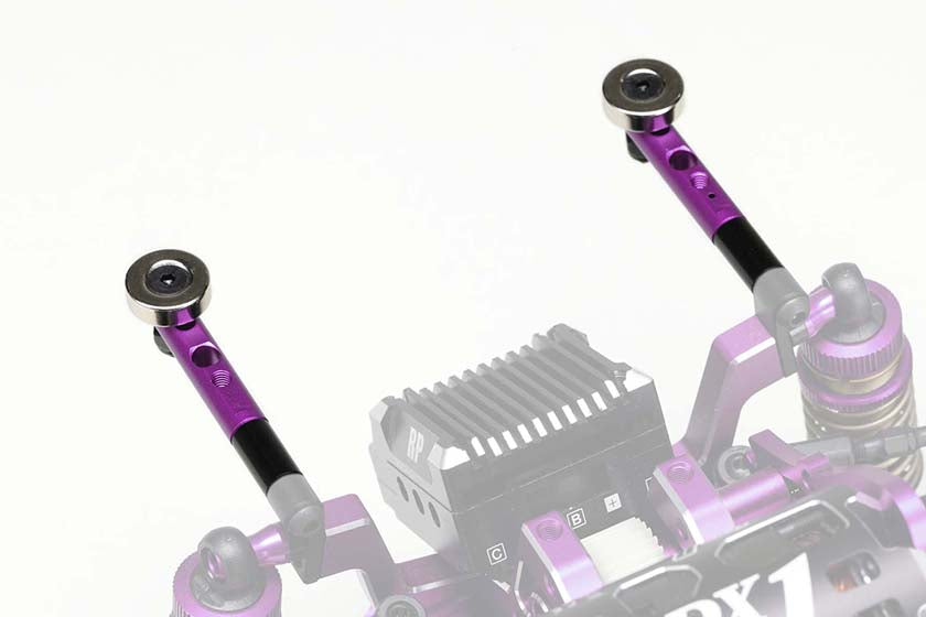 Yokomo ZS-016MGRP Magnet Rear Body Mount Purple - BanzaiHobby