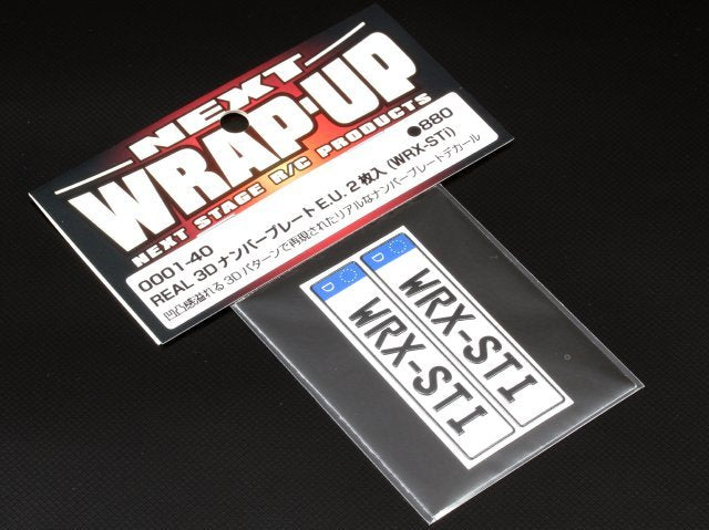 0001-40 3D Real Number Plate Euro (WRX-STI)