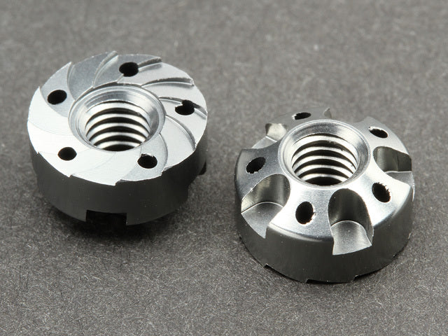 0025-04 DECO Carved Nut 2pcs / Titanium - Aluminium 7075