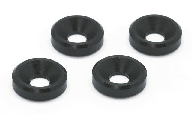 0036-20 Plastic Countersunk Washers Black 4pcs