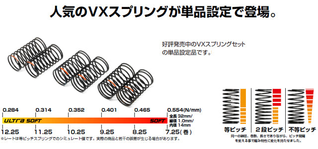 0038-14 VX Spring 14x32x1.0mm 10.25 coil 2 pitch
