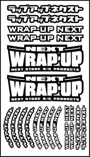 0039-01 WRAP-UP NEXT Logo / Tire Sticker Type-A (Black)