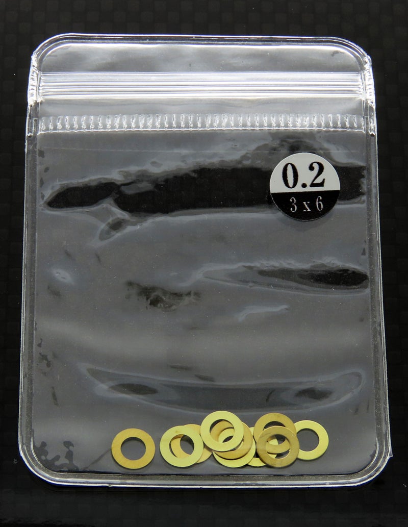 0040-02 M3 BRASS Shim Washer 10pcs ( 0.2mm)
