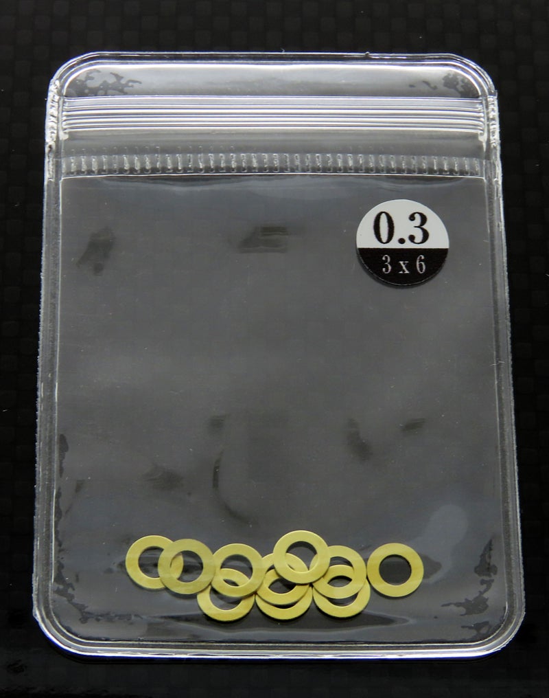 0040-03 M3 BRASS Shim Washer 10pcs ( 0.3mm)