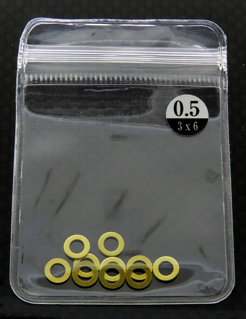 0040-04 M3 BRASS Shim Washer 10pcs ( 0.5mm)