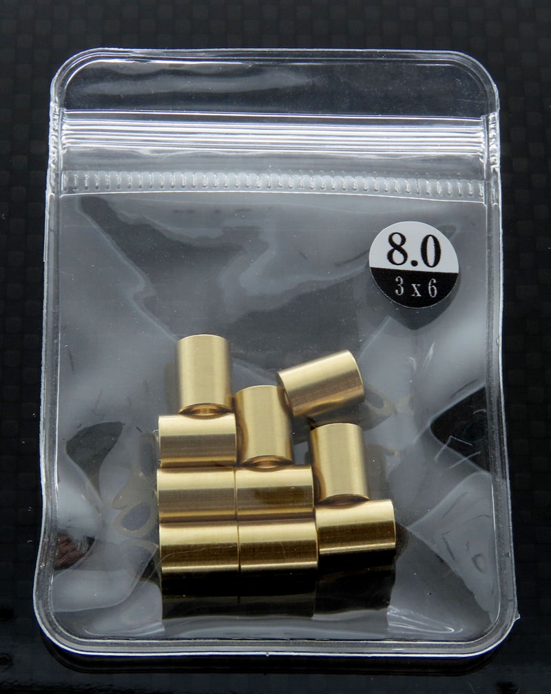 0040-14 M3 BRASS Spacer 10pcs ( 8.0mm)