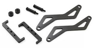 0136-FD Graphite Battery Holder Brace Set Black Short Lipo For