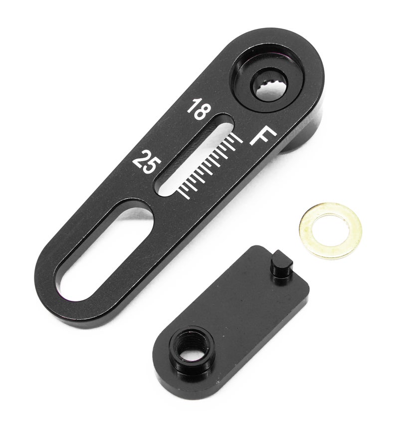 0645-FD Adjust Range Servo Horn F 18-25mm (black)